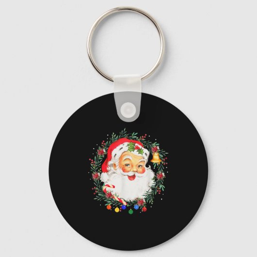 Merry Christmas Santa Claus Nk Afro African Americ Schlüsselanhänger (Vorderseite)