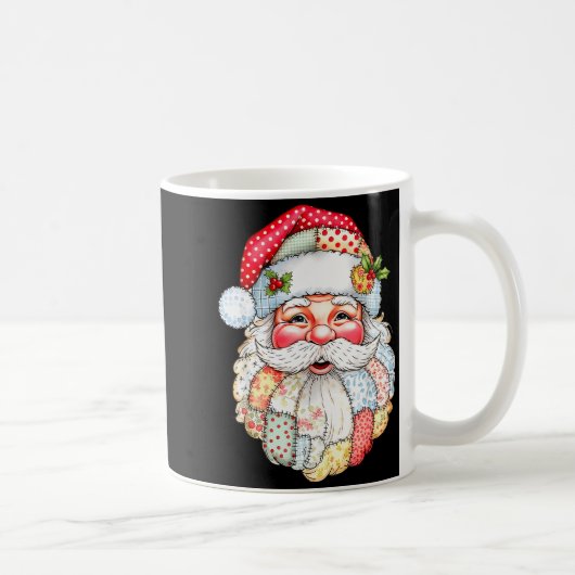Merry Christmas Santa Claus Patchwork Pajamas Xmas Kaffeetasse (Rechts)
