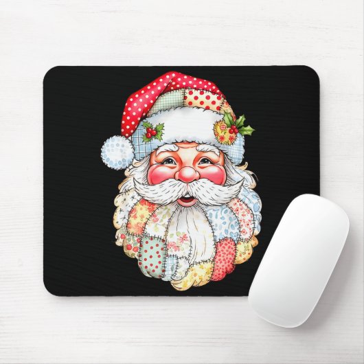 Merry Christmas Santa Claus Patchwork Pajamas Xmas Mousepad (Mit Mouse)