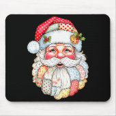 Merry Christmas Santa Claus Patchwork Pajamas Xmas Mousepad (Vorne)
