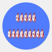 Merry Christmas Santa Claus Runder Aufkleber (Vorderseite)