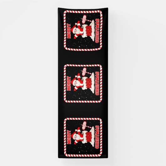 Merry Christmas Santa Collection 4x12 Vinyl Banner (Vertikal)