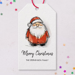 Merry Christmas Santa Cute Sketch Illustration Geschenkanhänger