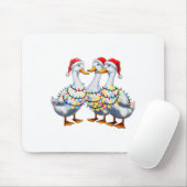 Merry Christmas Santa Duck Goose Xmas Tree Light F Mousepad (Mit Mouse)