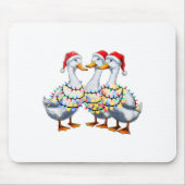 Merry Christmas Santa Duck Goose Xmas Tree Light F Mousepad (Vorne)