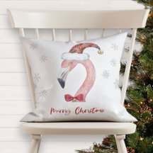 Merry Christmas Santa Flamingo Rote Typografie