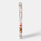 Merry Christmas Santa Hat Dog Puppy Design - White Case-Mate iPhone Hülle (Rückseite / Links)