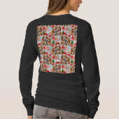 Merry Christmas Santa Hat Dog Puppy Design - White T-Shirt (Rückseite)