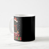 Merry Christmas Santa Hat Funny Black Cat Men Wome Kaffeetasse (Vorderseite Links)