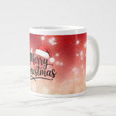 Merry Christmas Santa Hat Mug Jumbo-Tasse (Vorderseite Rechts)