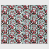 Merry Christmas Santa Holiday Christmas Geschenkpapier (Flach)