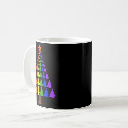 Merry Christmas Santa Human Lgbt Gay Pride Flag Xm Kaffeetasse (Vorderseite Links)