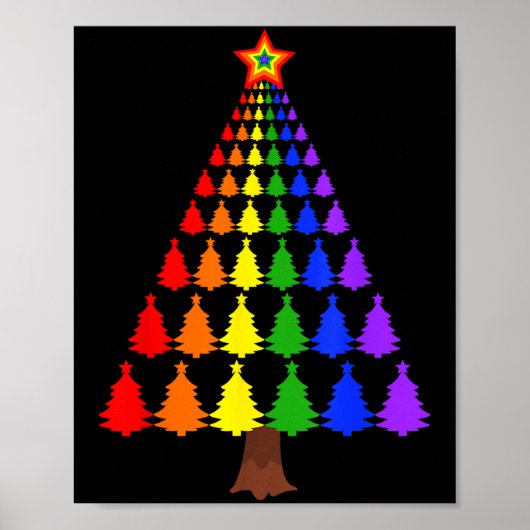 Merry Christmas Santa Human Lgbt Gay Pride Flag Xm Poster (Vorne)