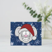 Merry Christmas Santa Mouse Screwball Graphics Postkarte (Stehend Vorderseite)