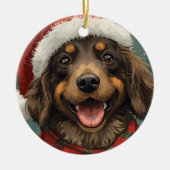 Merry Christmas Santa Paws Dog Ornament (Vorne)