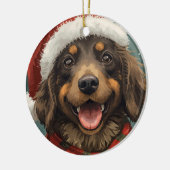 Merry Christmas Santa Paws Dog Ornament (Links)