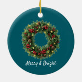 Merry Christmas Santa Paws Dog Ornament (Hinten)