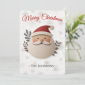 Merry Christmas Santa – Personalized Family Einladung (Stehend Vorderseite)