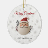 Merry Christmas Santa – Personalized Family  Keramik Ornament (Links)