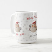 Merry Christmas Santa – Personalized Ho Ho Ho  Kaffeetasse (Vorderseite Links)