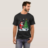 Merry Christmas Santa Playing Bowling Srt Lovers T-Shirt (Vorne ganz)