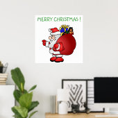 "MERRY CHRISTMAS" SANTA POSTER (Heimbüro)
