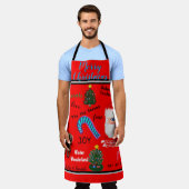Merry Christmas Santa Reindeer Schürze (Getragen)