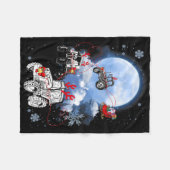 Merry Christmas Santa Ride Truck Sleigh Xmas Paj T Fleecedecke (Vorderseite (Horizontal))