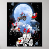 Merry Christmas Santa Ride Truck Sleigh Xmas Paj T Poster (Vorne)