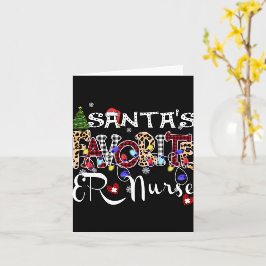 Merry Christmas Santa S Favorite Er Nurse Xmas Lig Karte (Gelbe Blume)