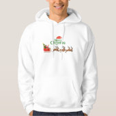 Merry Christmas Santa Sleigh with Reindeer – Festi Hoodie (Vorderseite)