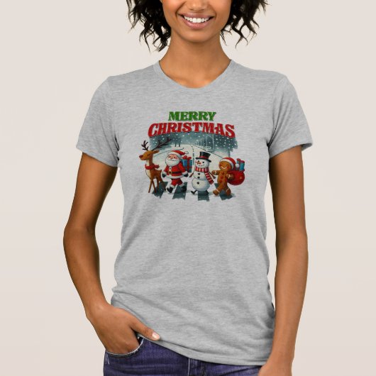 Merry Christmas Santa, Snowman, Gingers Xmas T-Shirt (Vorderseite)