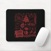 Merry Christmas Santa Snowman Reindeer Tis The Sea Mousepad (Mit Mouse)