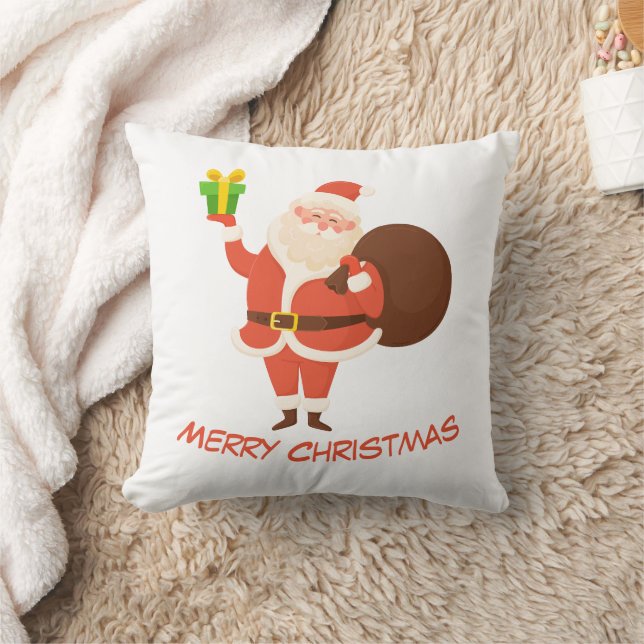Merry Christmas Santa Throw Pillow Kissen (Decke)