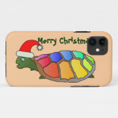 "MERRY CHRISTMAS" SANTA TURTLE Case-Mate iPhone HÜLLE (Rückseite (Horizontal))