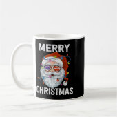 Merry Christmas Santa Usa Flag Christmas Xmas Men Kaffeetasse (Links)