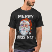 Merry Christmas Santa Usa Flag Christmas Xmas Men T-Shirt (Vorderseite)