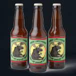 Merry Christmas Santa Wine Bottle Labels Bierflaschenetikett<br><div class="desc">Merry Christmas Santa Wine Bottle Labels</div>