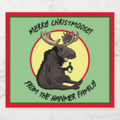 Merry Christmas Santa Wine Bottle Labels Bierflaschenetikett (Einzelnes Label)