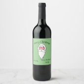 Merry Christmas Santa Wine Bottle Labels Weinetikett (Vorderseite)
