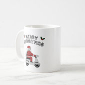 Merry Christmas Scooter Pixel Art Design Kaffeetasse (Vorderseite Links)