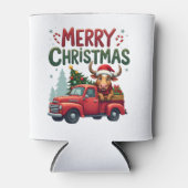 Merry Christmas Scottish Highland Cow Xmas Farm An Dosenkühler (Vorderseite)