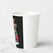 Merry Christmas Scottish Highland Cow Xmas Farm An Pappbecher (Links)