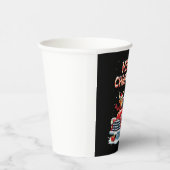 Merry Christmas Scottish Highland Cow Xmas Farm An Pappbecher (Rechts)