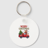 Merry Christmas Scottish Highland Cow Xmas Farm An Schlüsselanhänger (Vorderseite)