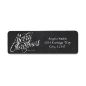 MERRY CHRISTMAS Script Chalkboard Address Labels (Vorne)