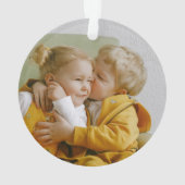 Merry Christmas Script Custom Color Acrylic Foto Ornament (Rückseite)