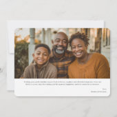 Merry Christmas Script Family Photo Feiertagskarte (Rückseite)