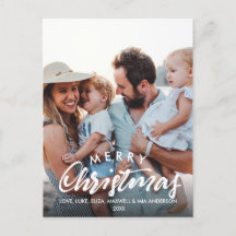MERRY CHRISTMAS Script Personalisiert Foto