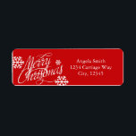 MERRY CHRISTMAS Script Red Address Labels<br><div class="desc">MERRY CHRISTMAS Script Red Address Labels</div>
